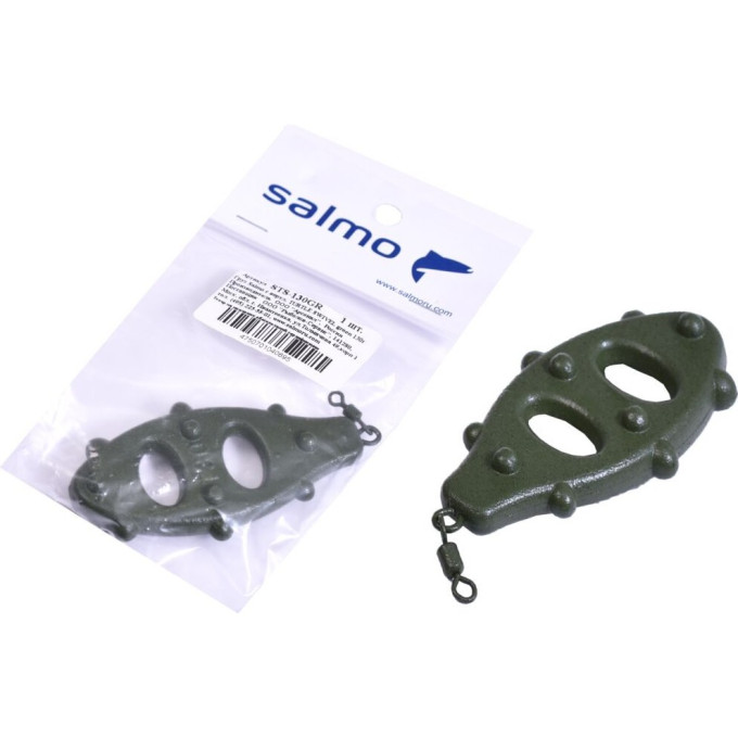 Груз SALMO с вертлюгой Turtle Swivel green 130г