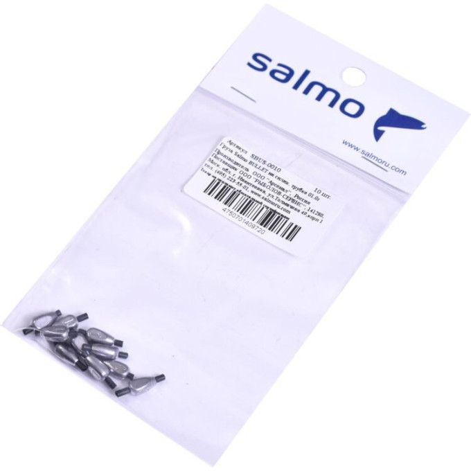 Груза SALMO Bullet на силиконовой трубке 01.0г 10шт
