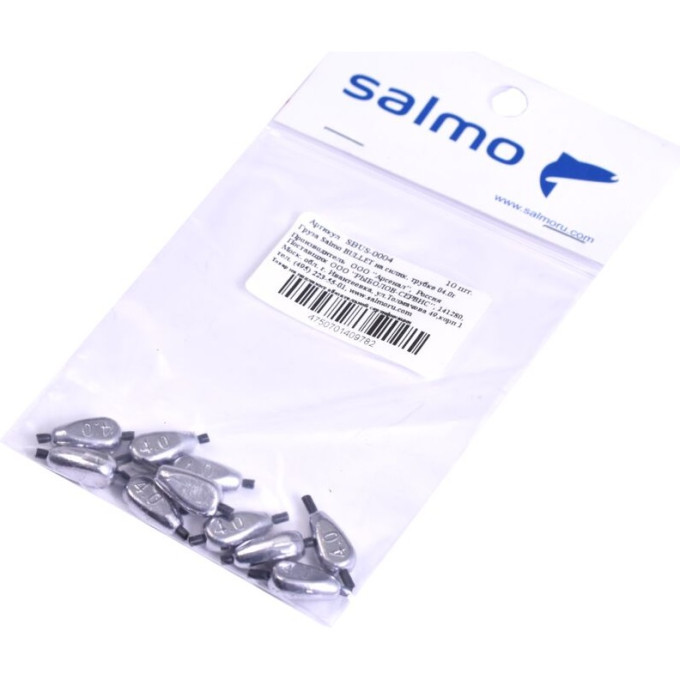 Груза SALMO Bullet на силиконовой трубке 04.0г 10шт