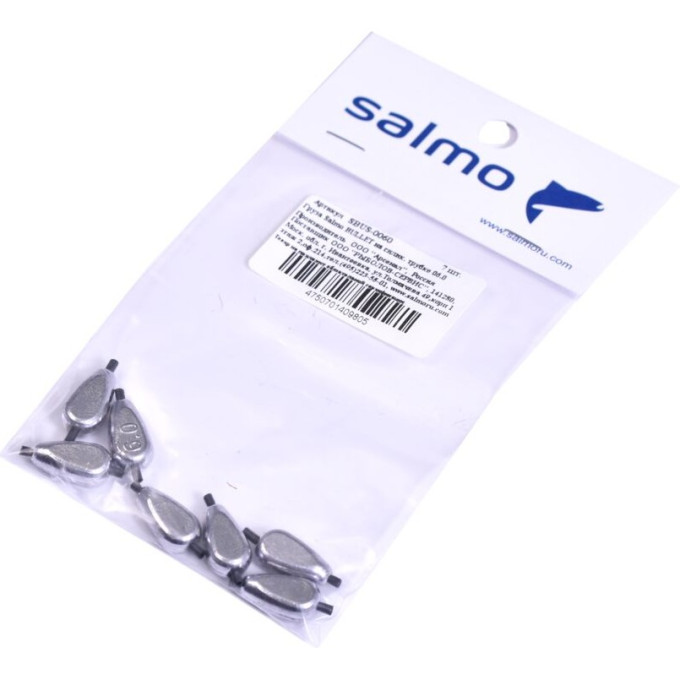 Груза SALMO Bullet на силиконовой трубке 06.0 7Шт