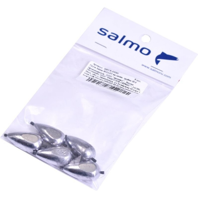 Груза SALMO Bullet на силиконовой трубке 20,0 5Шт SBUS-0200