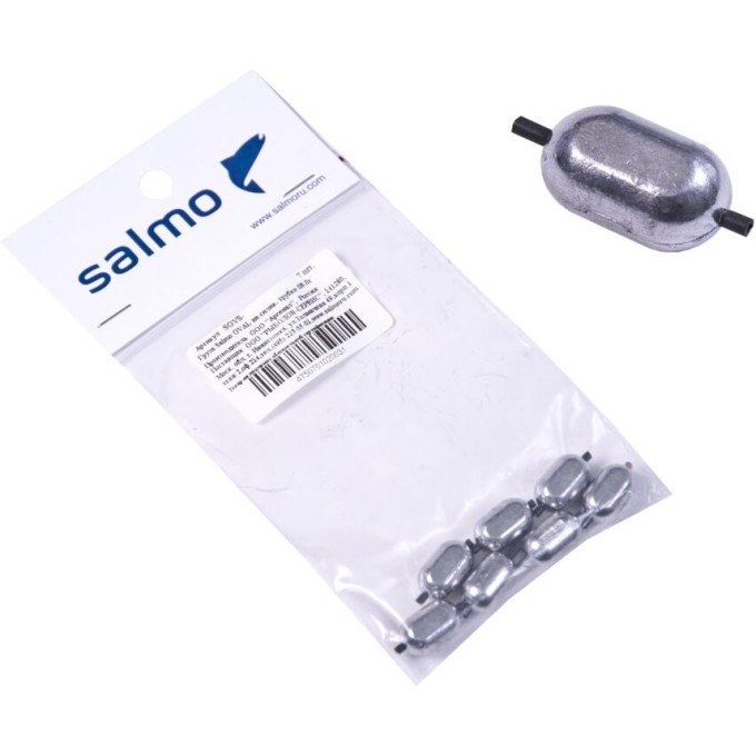 Груза SALMO Oval на силиконовой трубке 06.0г 7шт