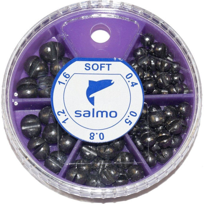 Грузила SALMO Дробь Soft мягкие 5 секций 0.4-1,6г 60г набор