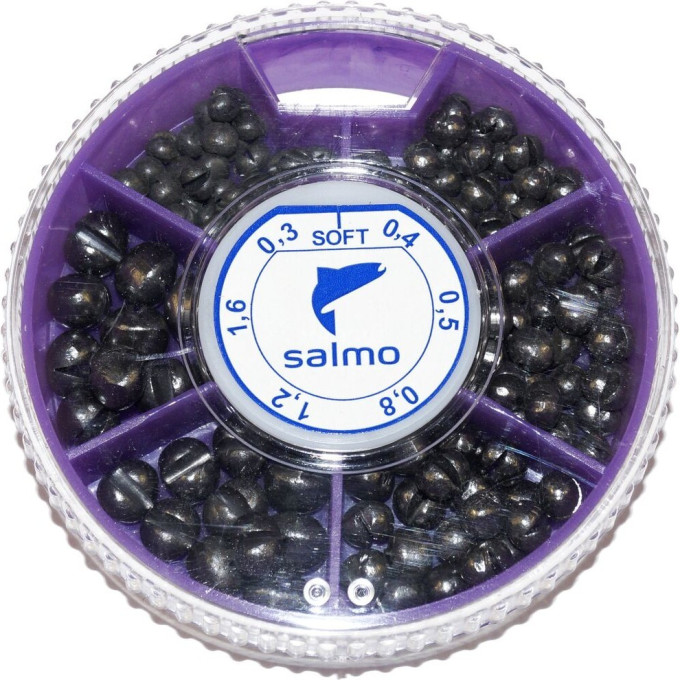 Грузила SALMO Дробь SOFT мягкие 6 секций 0.3-1,6г 100г набор