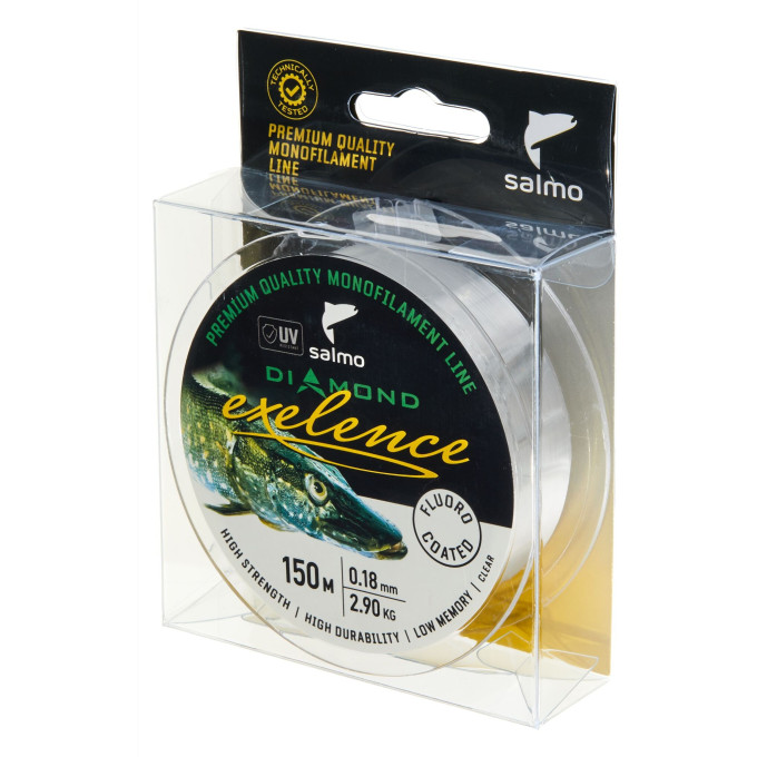 Леска монофильная SALMO DIAMOND EXELENCE FLUORO COATED Clear 150/018