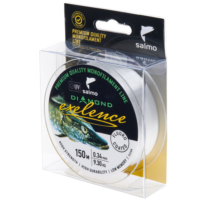 Леска монофильная SALMO DIAMOND EXELENCE FLUORO COATED Clear 150/034