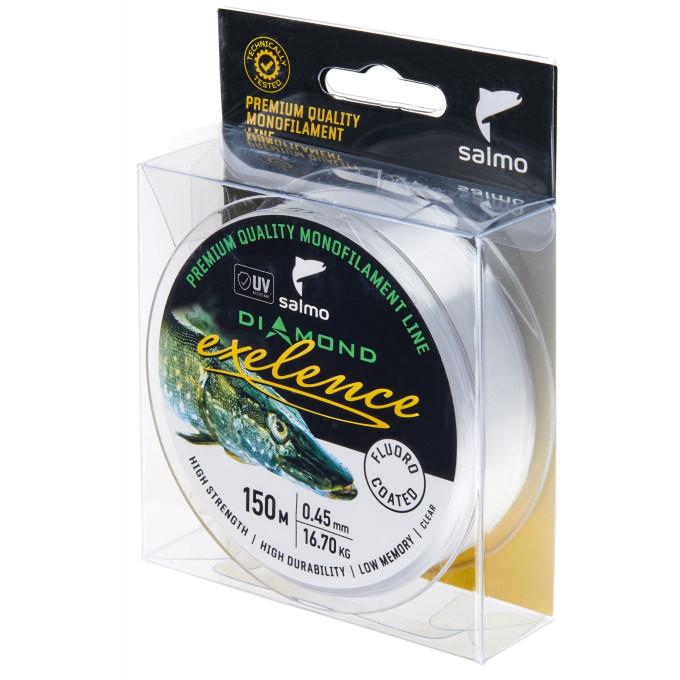 Леска монофильная SALMO DIAMOND EXELENCE FLUORO COATED Clear 150/045
