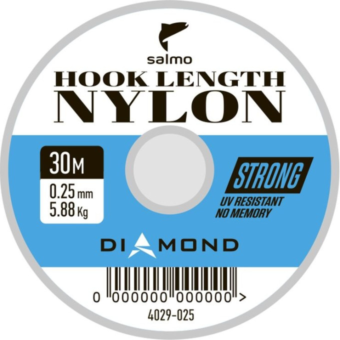 Леска монофильная SALMO DIAMOND HOOK LENGTH NYLON 030/025