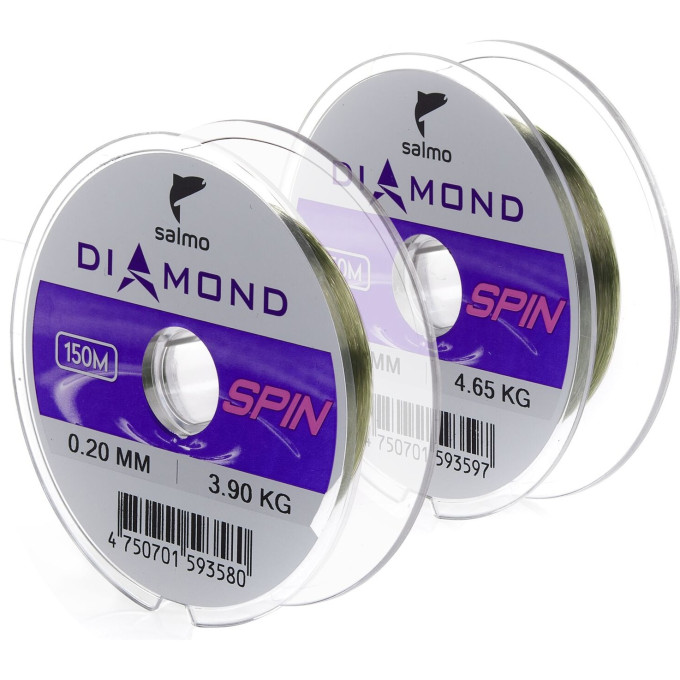 Набор лесок монофильных SALMO DIAMOND SPIN ОКУНЬ 2шт