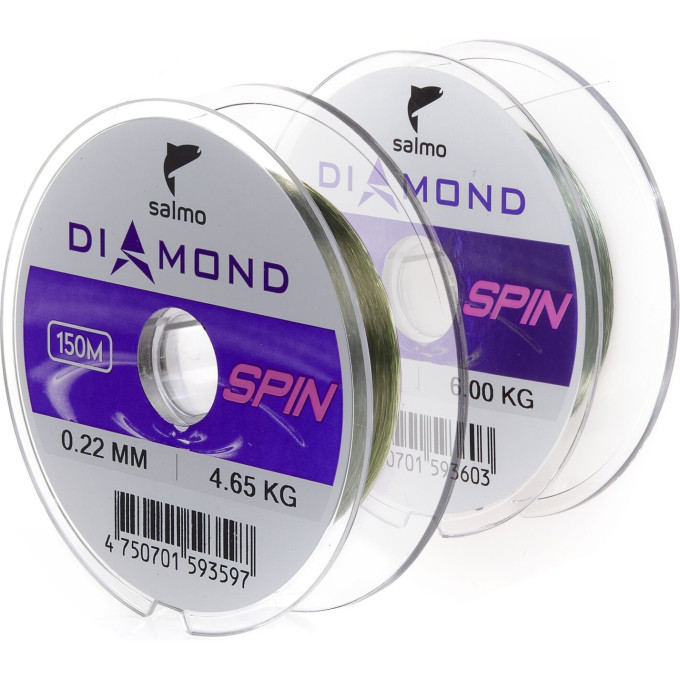 Набор лесок монофильных SALMO DIAMOND SPIN ОКУНЬ/БЕРШ 2шт